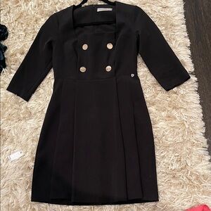 Rinascimento Black Dress with Gold Accents